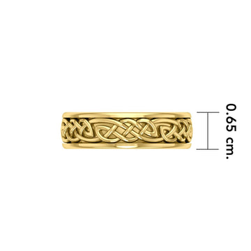14 K Solid Gold Celtic Spinner Band Ring GRI770 - Jewelry